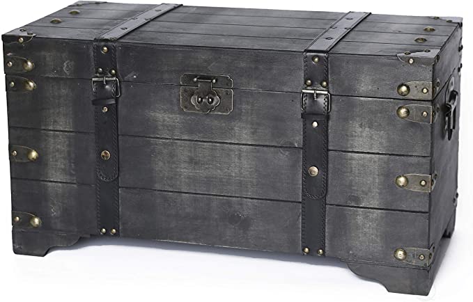 wooden storage trunk