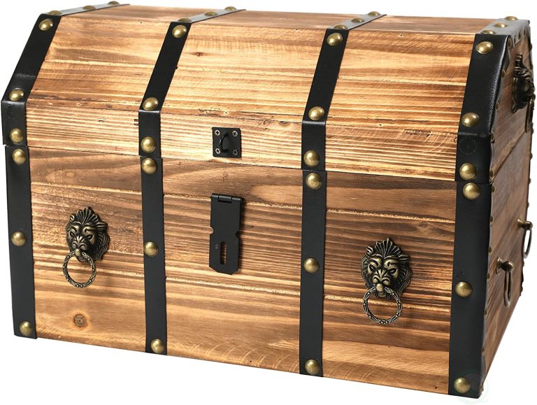 wooden storage trunk